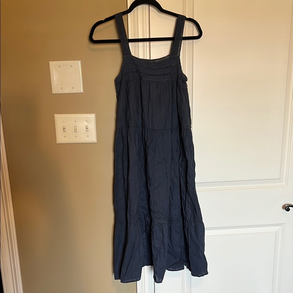 Universal Thread Blue Square Neck Sleeveless Midi Sundress